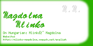 magdolna mlinko business card